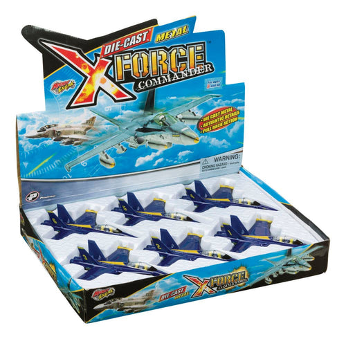 Toysmith F-18 Blue Angel Jet, Pull Back Action