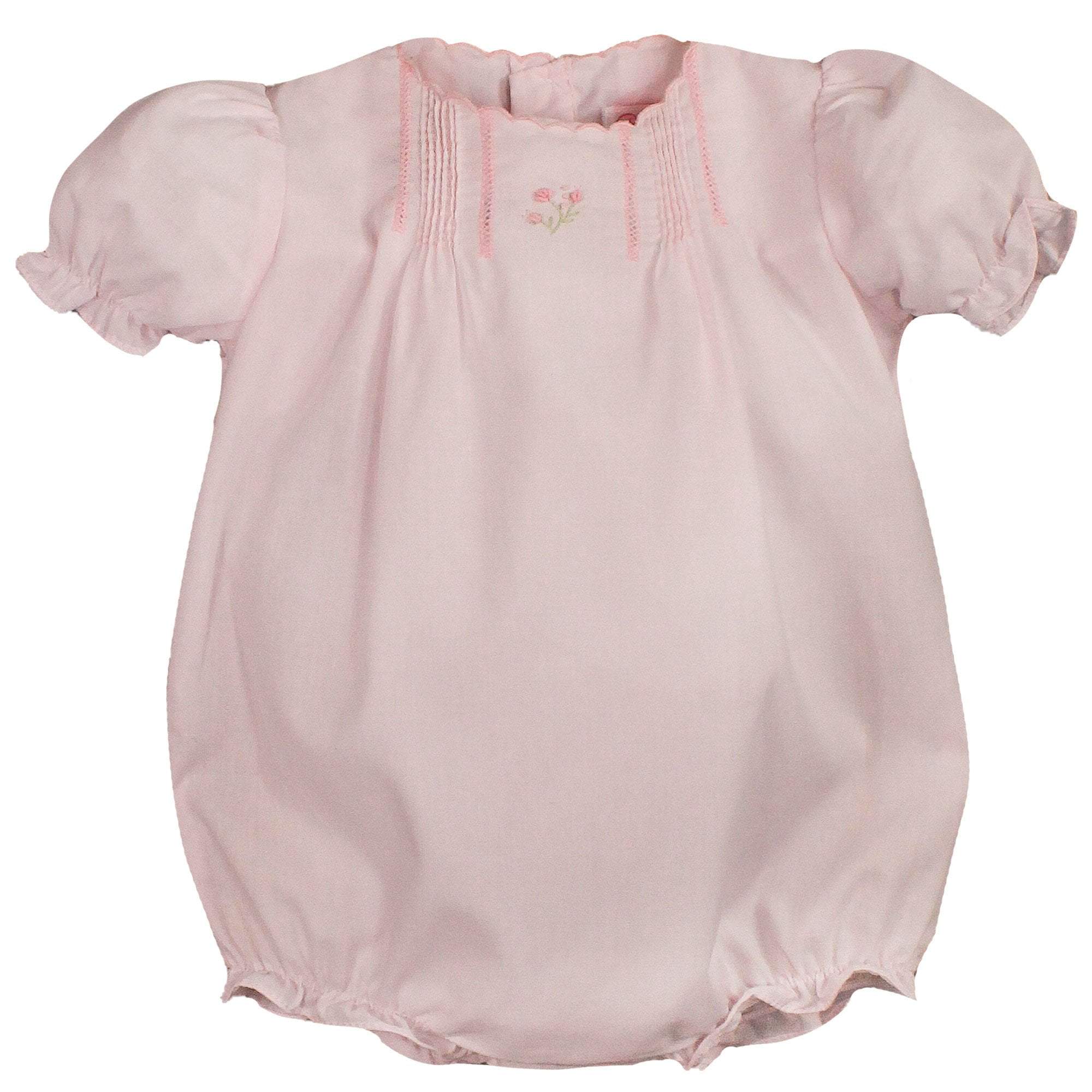 Petit Ami Pink Scalloped Bubble with Tucks banburycrosskids