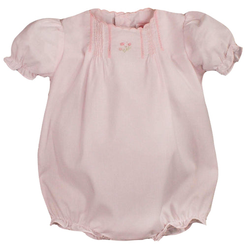 Petit Ami Pink Scalloped Bubble with Tucks