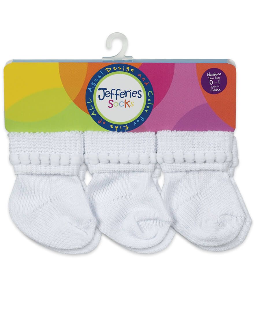 Jefferies Socks 6-Pack Pom Pom Turn Cuff Baby Socks – banburycrosskids