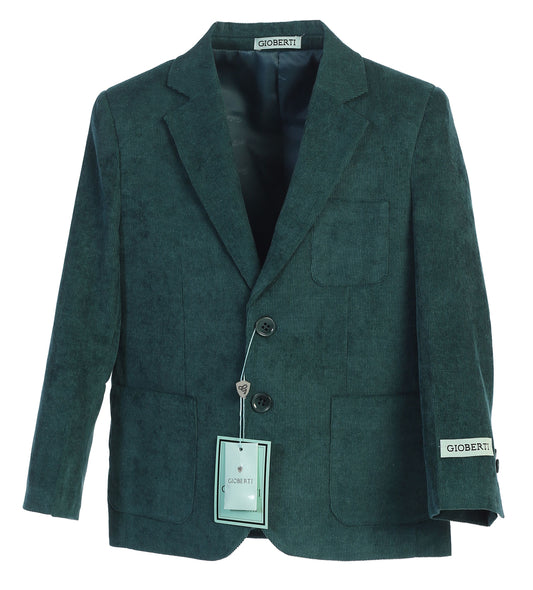 Gioberti Hunter Green Corduroy Blazer