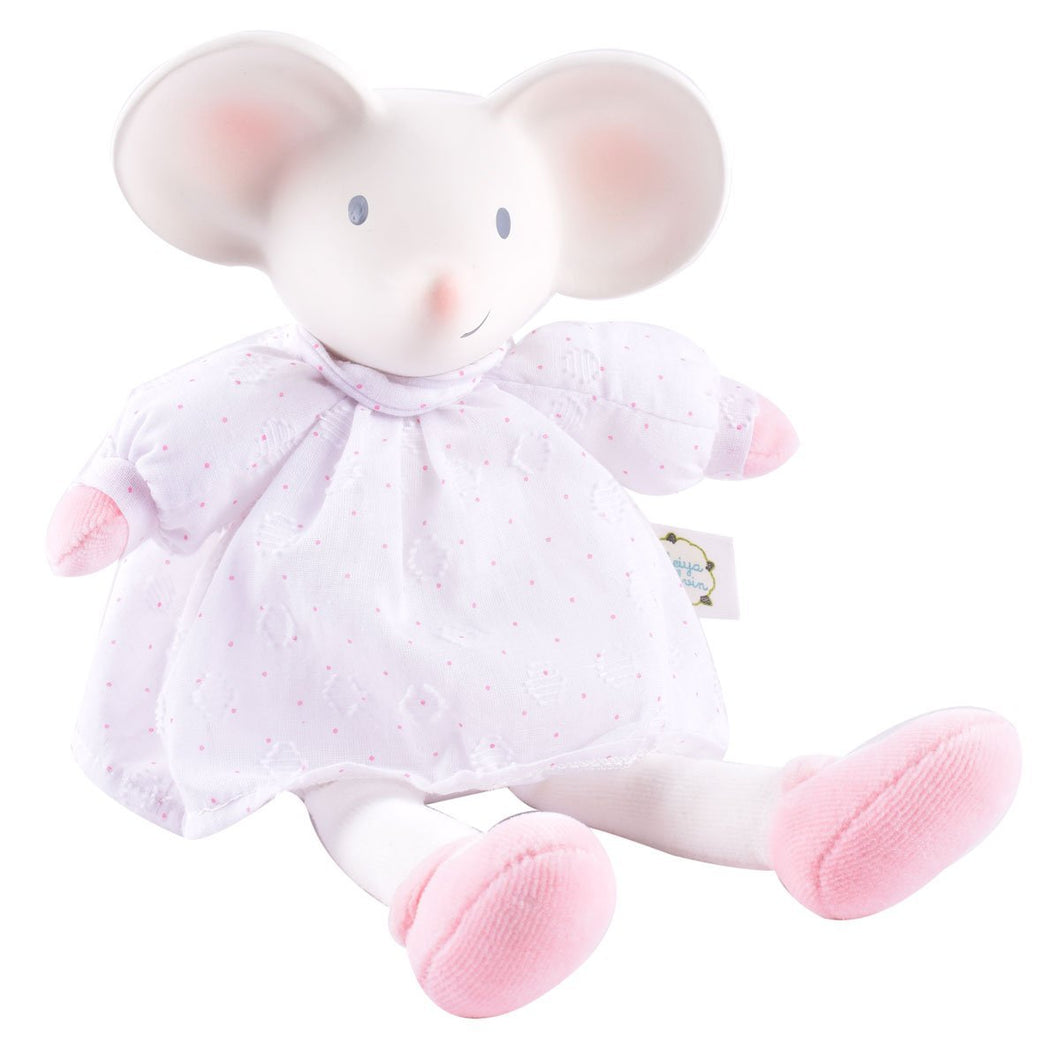 Meiya the Mouse Pink Dot Toy with Rubber Head