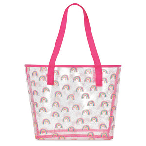 Iscream Sparkling Rainbow Clear Tote Bag