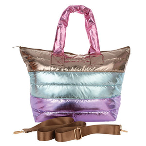 Iscream Icy Color Block Puffer Overnight Bag