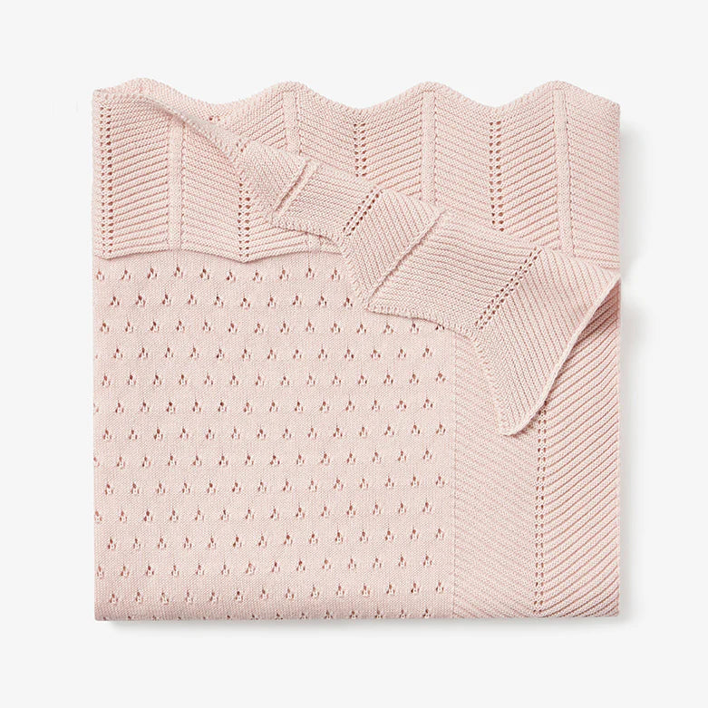 Elegant Baby Pointelle Pink Blanket