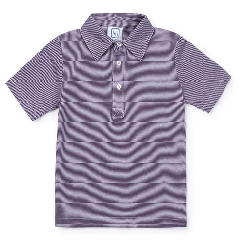 Lila & Hayes Griffin Shirt-Purple/White Stripe