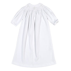 Baby Bliss White Cross Pima Gown