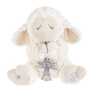 Ganz 13" Serenity Lamb w/ Crib Cross