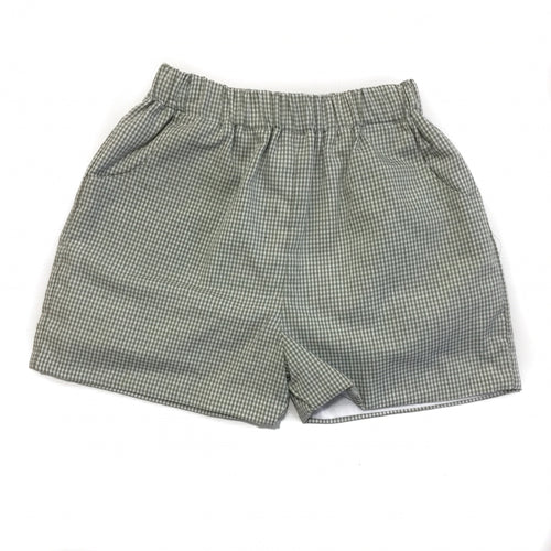 Banbury Elastic Short Grey Gingham