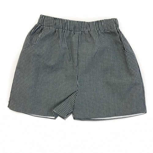 Banbury Elastic Short Black Gingham