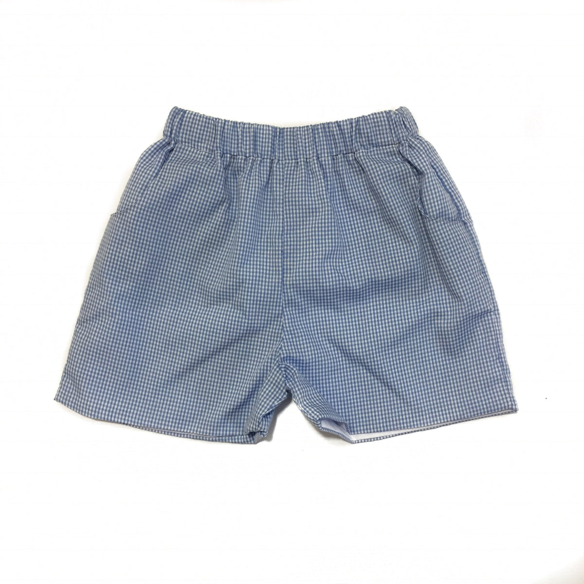 Banbury Elastic Short Medium Blue Gingham