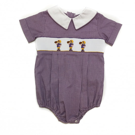 Banbury Purple Gingham Football Bubble