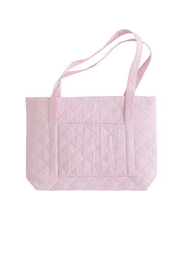 Little English Light Pink Quilted Tote