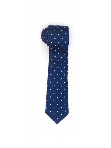 Isaac Mizrahi Navy w/ White Dots Tie