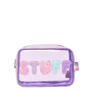 OMG Stuff Clear Lavender Pouch