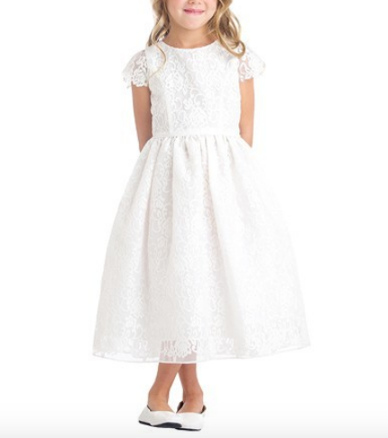 Sweet Kids Floral Embellished Organza