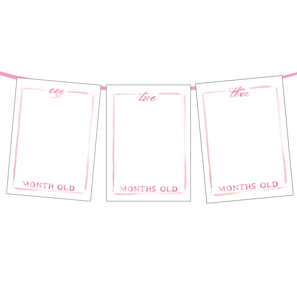 Over the Moon Add a Photo Banner-Pink