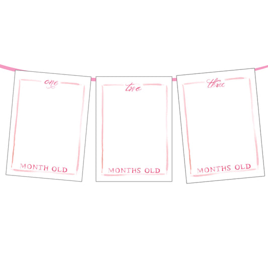 Over the Moon Add a Photo Banner-Pink