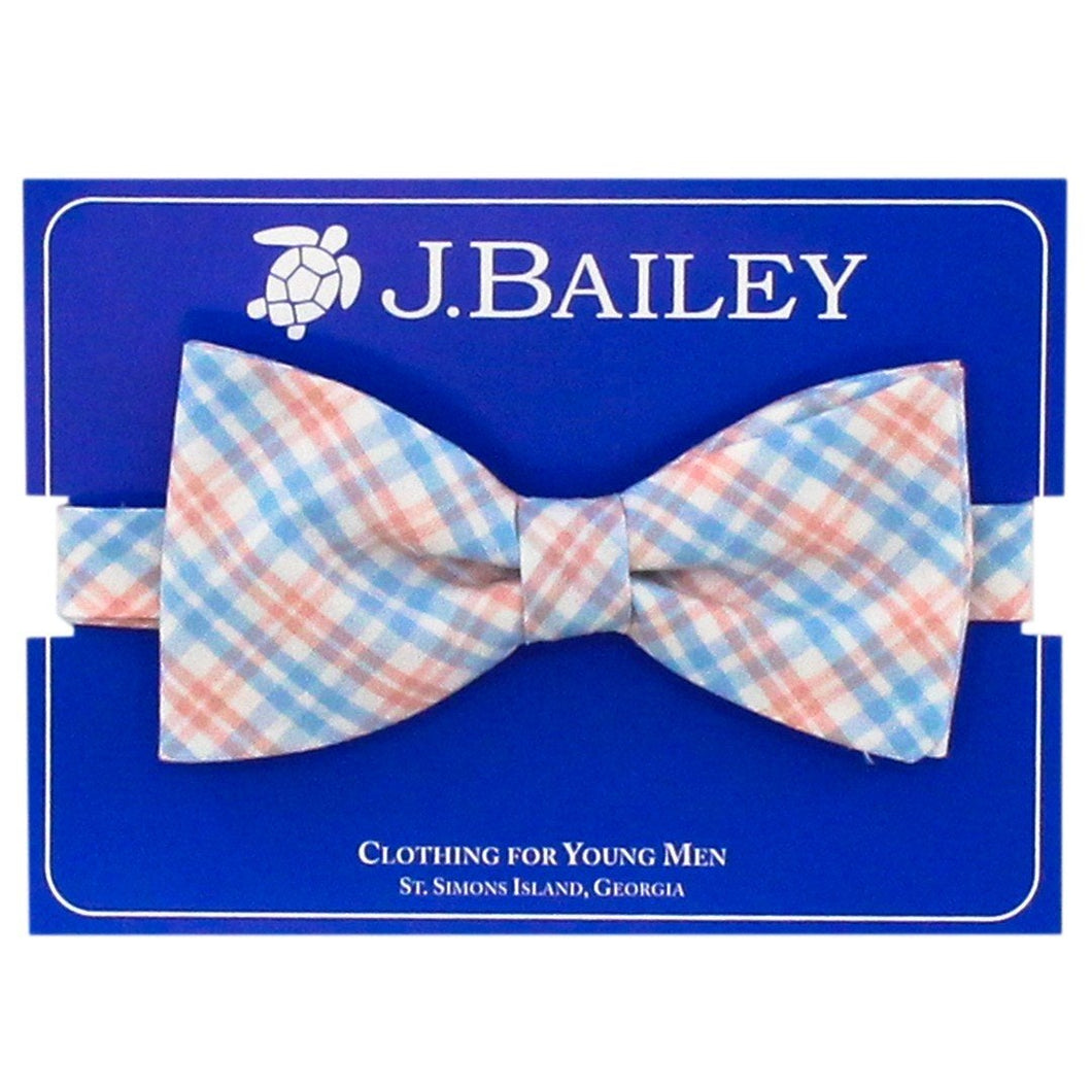 J. Bailey Augusta Blue/Coral Bow Tie