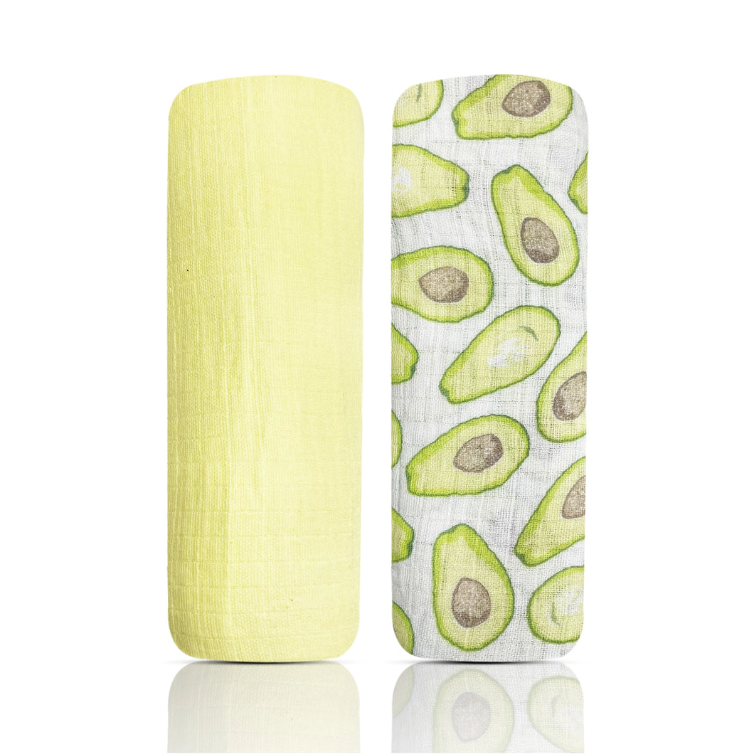 Gaz Avocado Muslin Blanket 2-pack