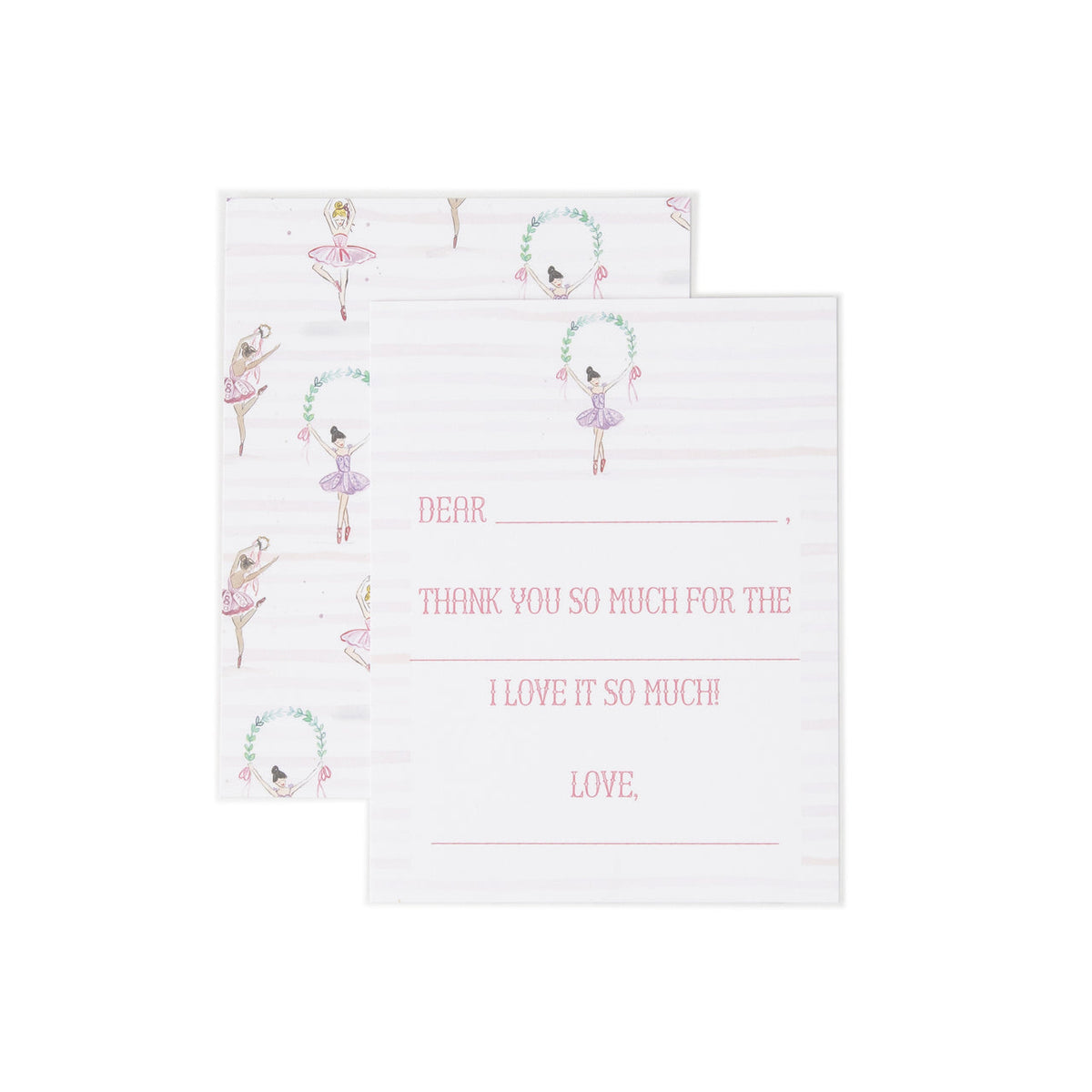 Over The Moon Ballerina Thank You Cards