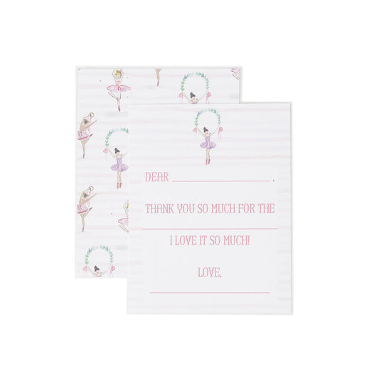 Over The Moon Ballerina Thank You Cards