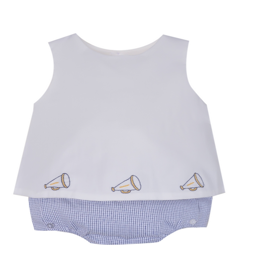 Southern Saturday Girl's Black/Gold Diaper Set