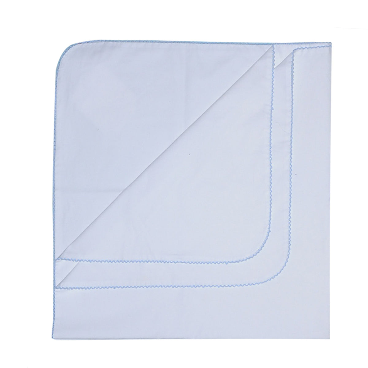 Baby Sen White/Blue Picou Baby Blanket