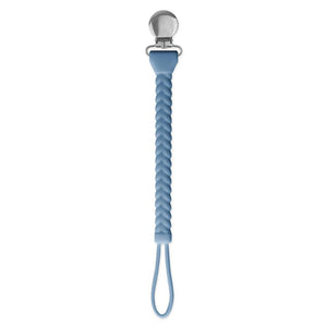 Itzy Blue Braid Pacifier Clip