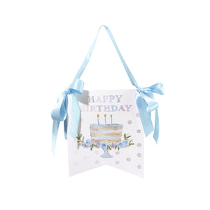 Over the Moon Blue "Happy Birthday" Cake Hanger