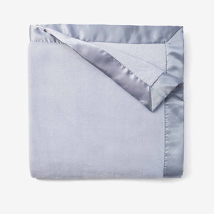Elegant Baby Blue Fleece/Satin Blanket