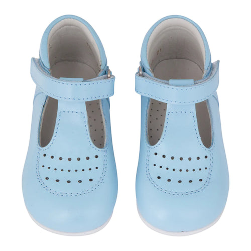 Melo Kids Blue Oxford T-Strap