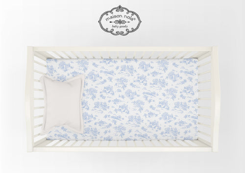 Maison Nola Toile Crib Fit-Blue