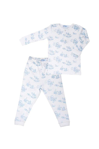 Nella Pima Blue Toile Pajama