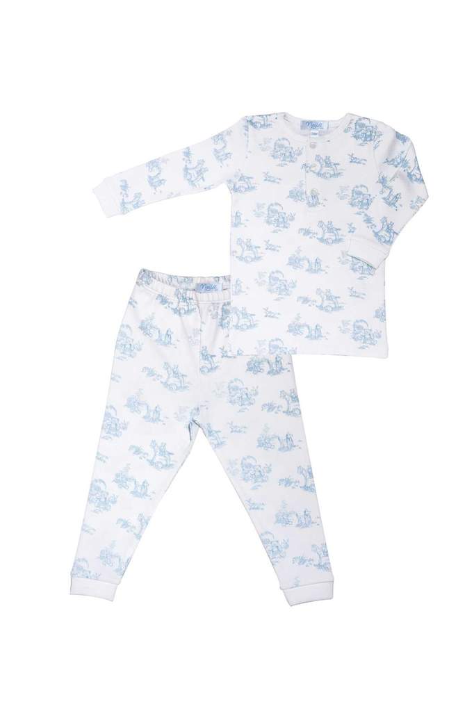Nella Pima Blue Toile Pajama