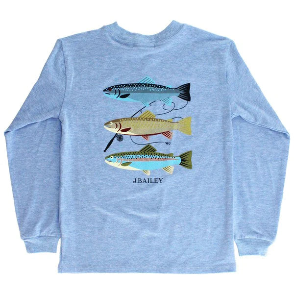 J. Bailey L/S Blue Trout T-Shirt