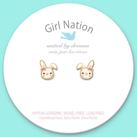 Bouncy Bunny Cutie Stud Earrings