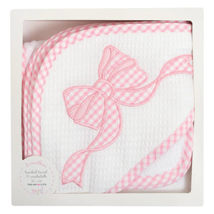 3 Marthas Bow Hooded Towel Set in Box