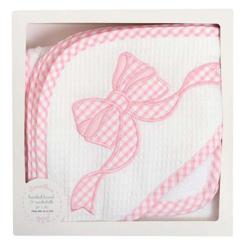 3Marthas Bow Box Hooded Towel/Washcloth