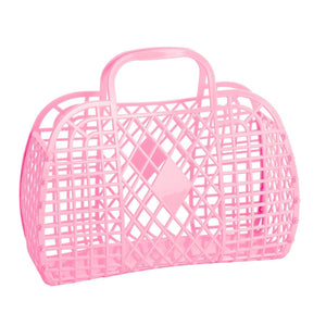 Sun Jellies Small Bubblegum Pink Retro Basket