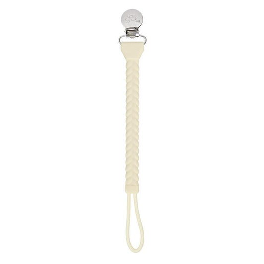 Itzy Ritzy Cream Braid Pacifier Clip