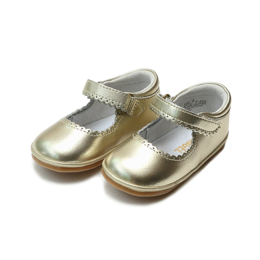Angel Cara Scalloped Mary Jane-Gold