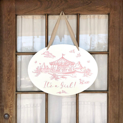 Maison Nola It's A Girl Door Hanger