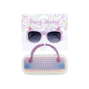 Girls Cat Themed Sunglasses w/ Pink Case