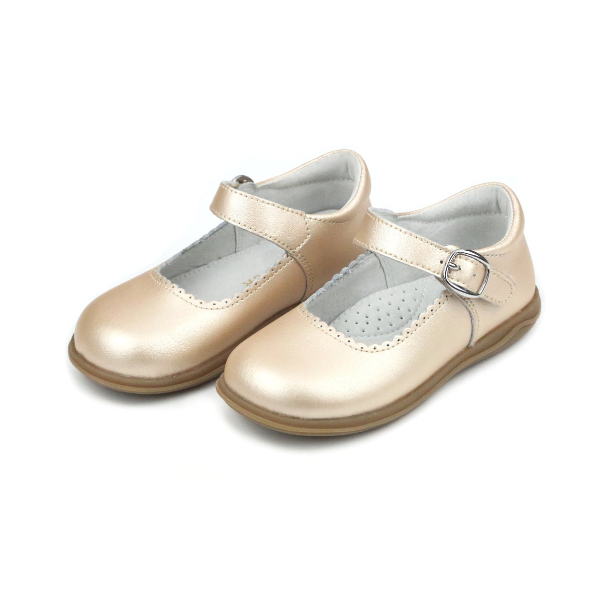 Lamour Chloe Scalloped Mary Jane Champagne