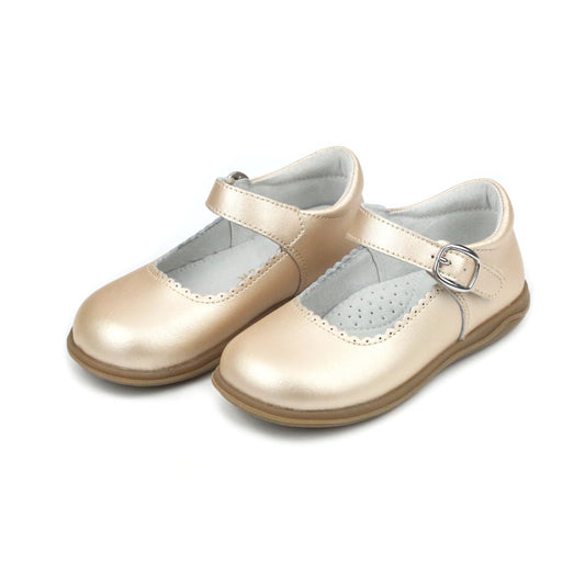 Lamour Chloe Scalloped Mary Jane Champagne