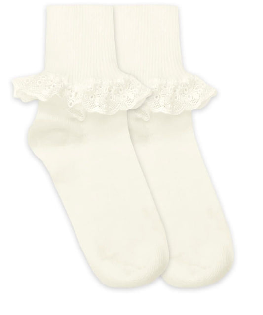 Jefferies Chantilly Lace Sock-Pearl