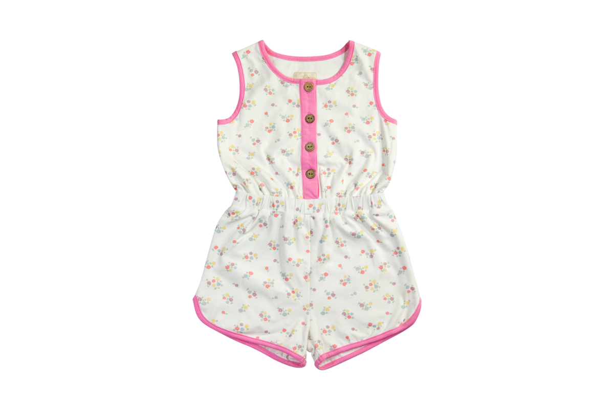 Charming Mary Luna Romper-Azalea