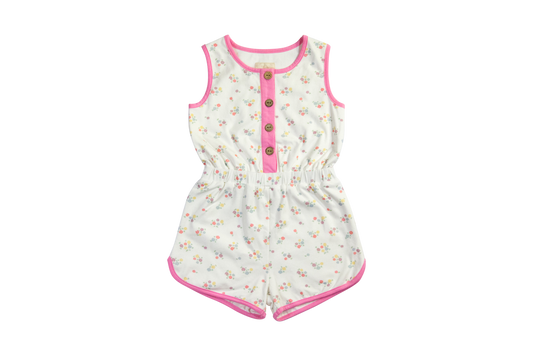 Charming Mary Luna Romper-Azalea