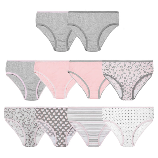 Jessica Simpson 10 pk. Panties-Cheetah Grey